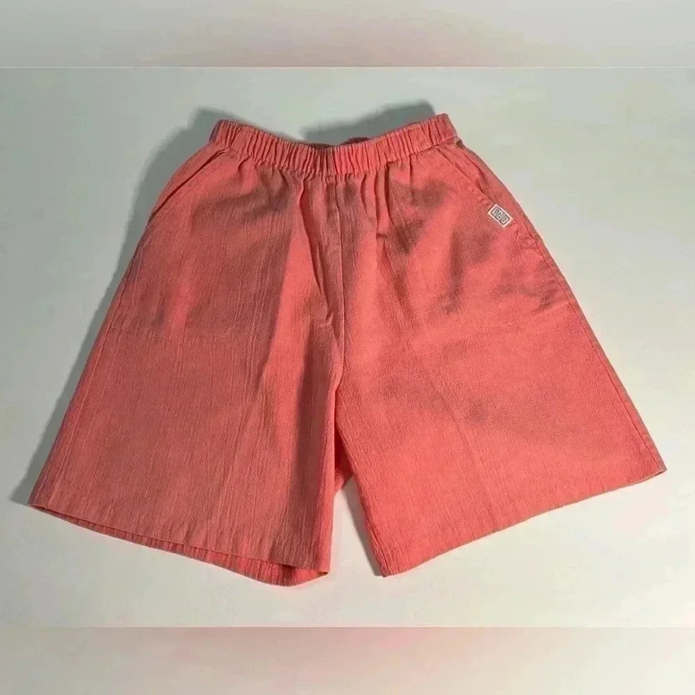 Vintage 80s Salmon High Waisted Shorts The Season Ticket. Size:8 - Picture 4 of 8